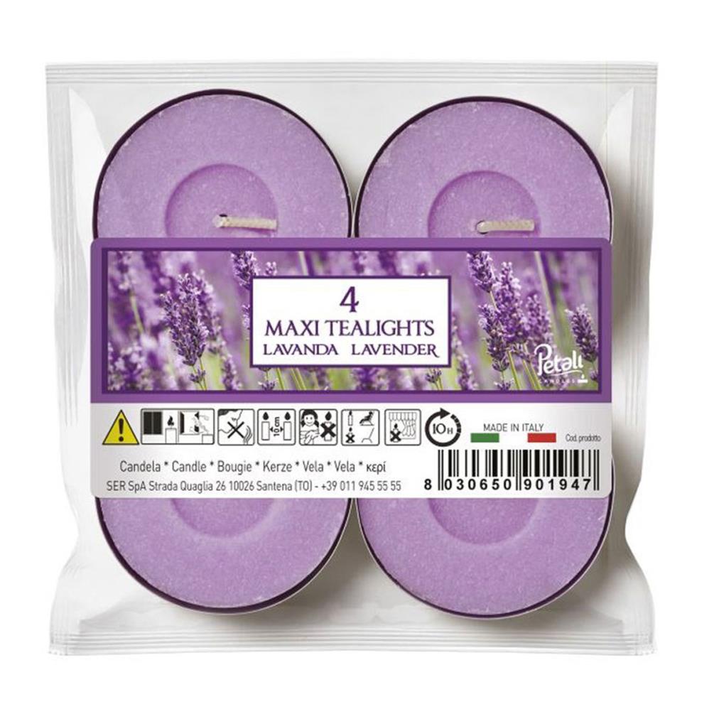 Petali Lavender Maxi Tealights (Pack of 4) £1.67